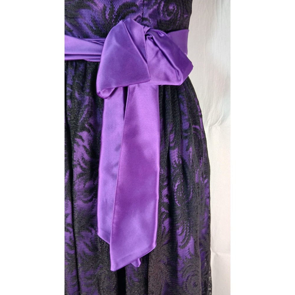 VTG Loralie Original 80s‎ Lace Gown Dress Size 6 Witchy Gothic Cosplay Vampiress - Picture 9 of 12